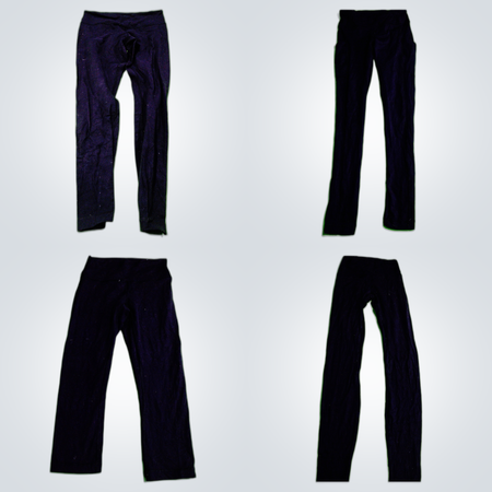 Ensemble de leggings actifs Lululemon - Ensemble de 10 pièces de pantalons de yoga noirs et violets