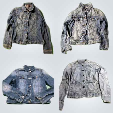 Y2K Denim Military Jacket