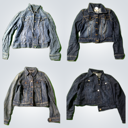 Y2K Denim Military Jacket