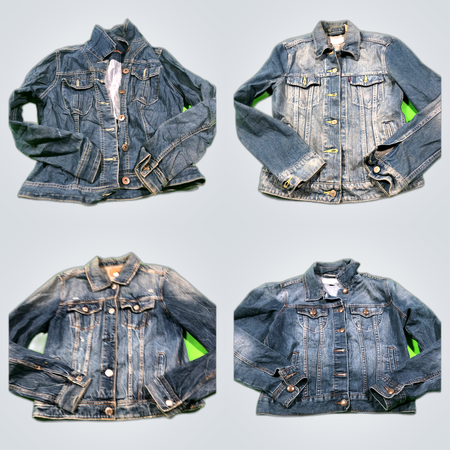 Y2K Denim Military Jacket