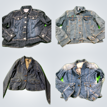 Y2K Denim Military Jacket