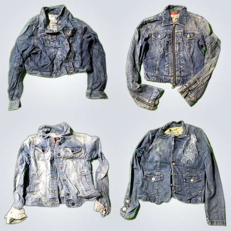 Y2K Denim Military Jacket