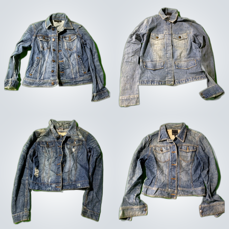 Y2K Denim Military Jacket
