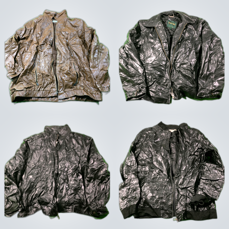 Ensemble de vestes en cuir et en nylon