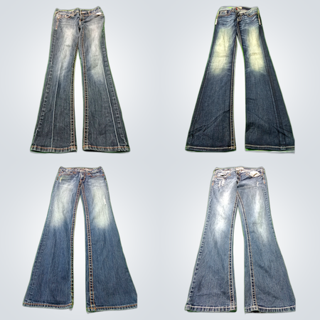 Flared and Straight Jeans