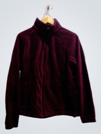 Columbia Maroon Zip-Up Fleece Jacket