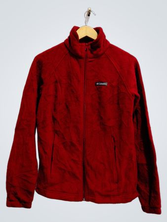 Columbia Red Zip-Up Fleece Jacket
