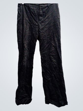 Unbranded Black Pinstripe Stretch Trousers