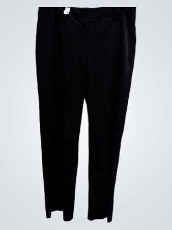 Ashley Stewart Women's Black Pinstripe Pants