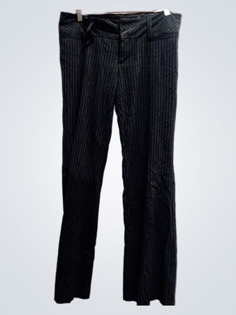 Black Pinstripe Trousers
