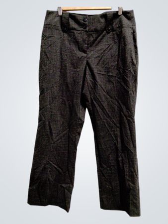 Women's Petite Gray Plaid Pants