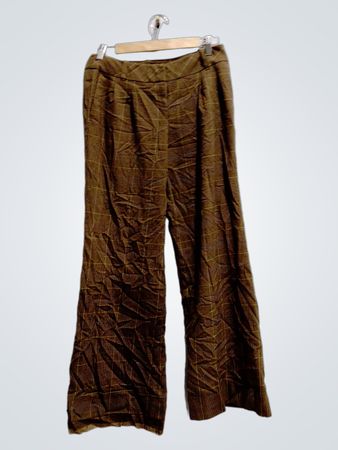 Brown Plaid Pants