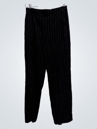 Black Pinstripe Pants