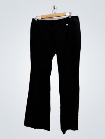 New York & Company Black Pinstripe Flared Pants