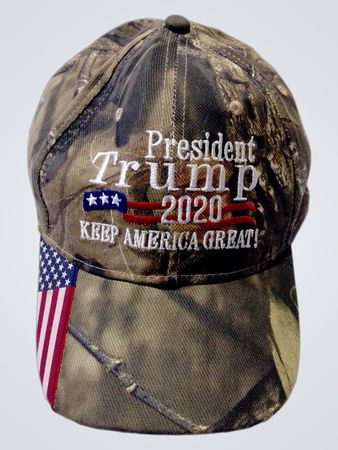 US Print Factory President Trump 2020 Camo Baseball Cap