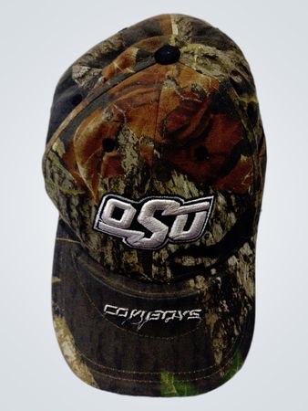 Camouflage Baseball Cap with OSU Cowboys Logo