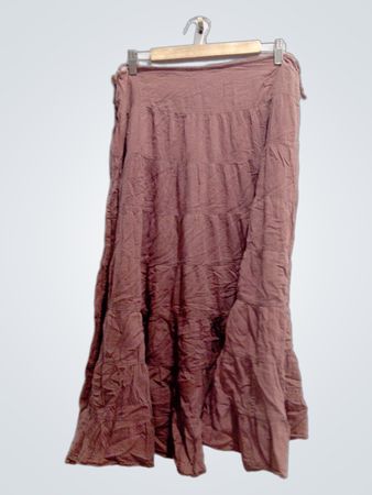Unbranded Terracotta Tiered Maxi Skirt