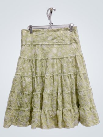 Max Studio Green Floral Skirt