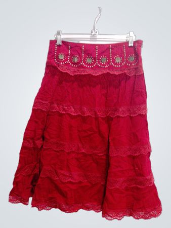 Mary-Kate and Ashley Red Lace Skirt