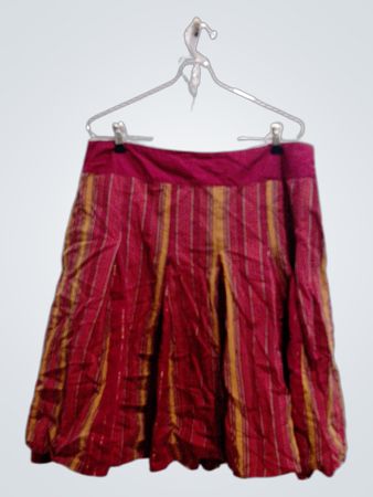 Unbranded Striped Pleated Mini Skirt