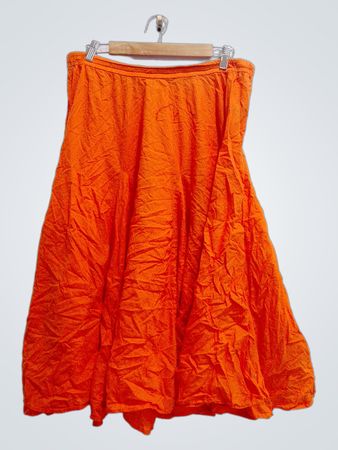 Tommy Hilfiger Orange Flared Skirt