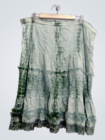 Green Tie-Dye Skirt