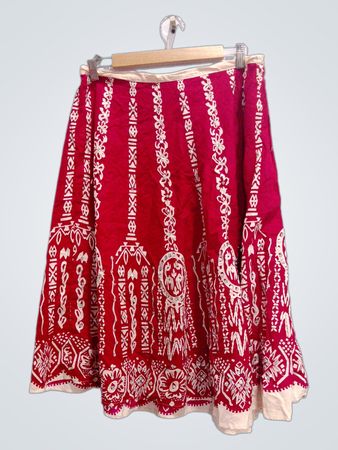 Jane Ashley Red and White Skirt