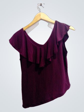 Purple Ruffled Blouse