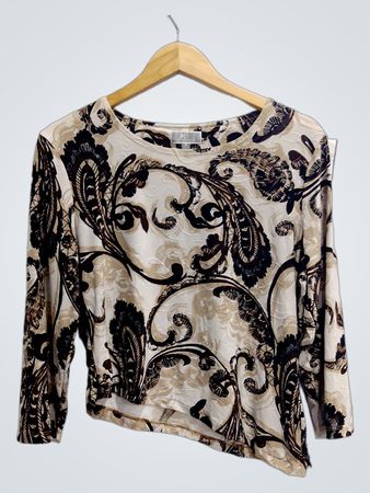J.M. Collection Paisley Print Blouse