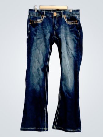 Blue Jeans with Beaded Pockets