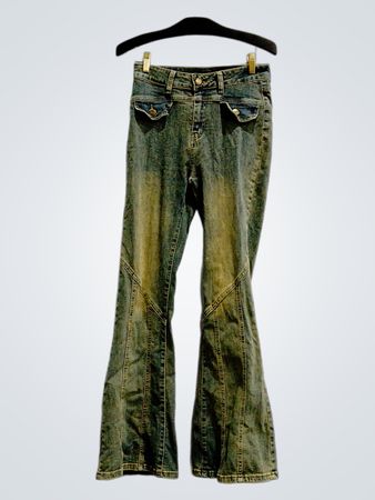 Green Flare Jeans