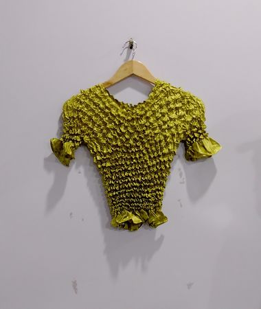 Green Ruffled Top