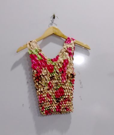 Sequined Floral Top