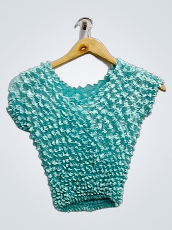 Teal Crochet Top