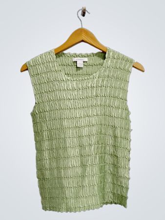 Dressbarn Sleeveless Smocked Top