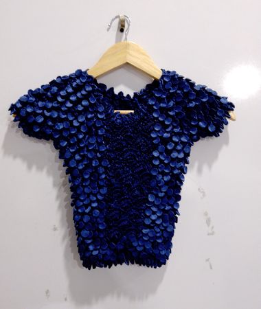 Blue Sequined Top