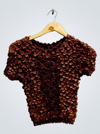 Brown Crochet Top