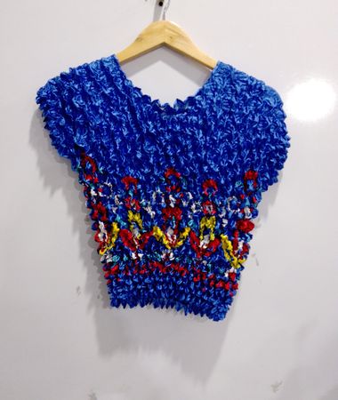 Blue Crochet Top