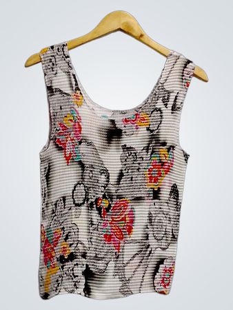 Floral Patterned Sleeveless Top