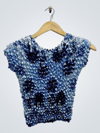 Blue Crochet Top
