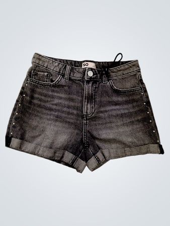 SO Gray Denim Shorts