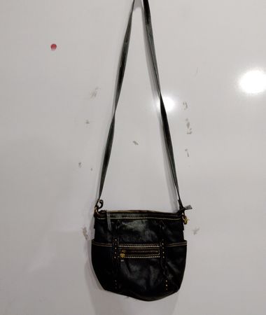 Born Black Leather Crossbody Bag