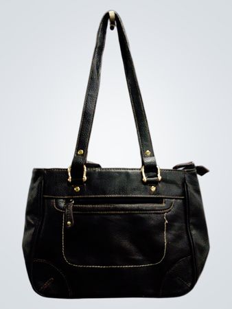 COVINGTON Black Leather Tote Bag