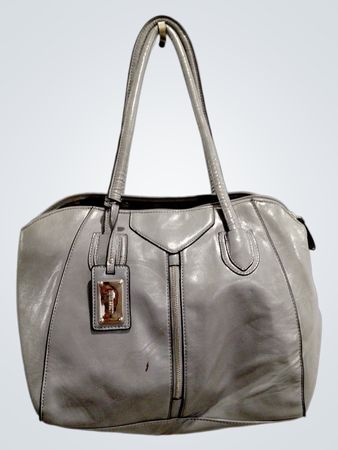 Nine West Grey Leather Tote Handbag