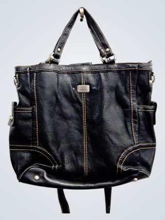 The Sak Black Leather Tote Bag