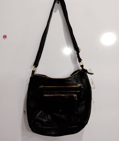 Black Leather Shoulder Bag