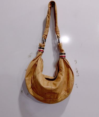 Tan Leather Hobo Bag
