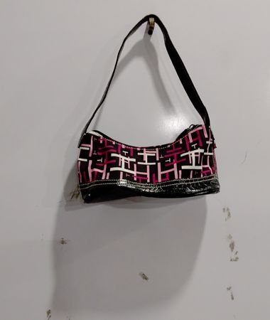 Shoulder Bag with Geometric Pattern