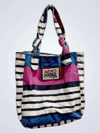 Aeropostale Striped Tote Bag