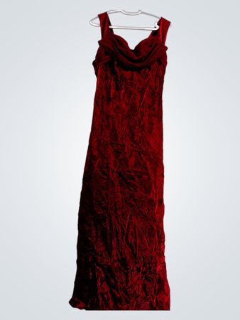DOLLAR Women's Red Velvet Evening Gown Style 3003